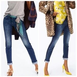 Womens Cabi Tuxedo High Straight Jeans Size 6 Slight Distressing Med Wash #3750